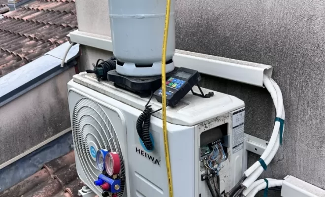 Réparation d'une fuite puis recherche de Gaz R32